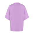 thumbnail image 4 of Womens Summer Tops Cotton Red Shirts for Women Trendy Crew Neck Tops Grey Clearance Deals, 4 of 6