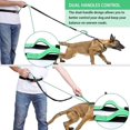 thumbnail image 3 of YIHATA Hands Free Dog Leash for Running Walking Training Hiking, Adjustable Waist Belt, Shock Absorbing, Ideal for Medium to Large Dogs(Green Black （new）), 3 of 8