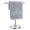 Silver-1 Pack, variant on T-Shape Bath Hand Towel Holder Stand, Stainless Steel Free Standing Hand Towel Rack with Heavy Base, for Bathroom Kitchen & Countertop, Silver