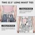thumbnail image 6 of Pioneer Flower Floral Print Pattern Apron-Garden Aprons for Women with Pockets-Cotton Linen Waterproof Kitchen Cooking Gardening Aprons Adjustable for Kitchen,Cooking,BBQ and Salon 33x27 Inch, 6 of 7