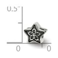 thumbnail image 2 of 925 Sterling Silver Reflections Antiqued Star with Flower Kids Bead; for Children; for Women and Men, 2 of 3