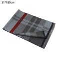 thumbnail image 2 of Bufanda de lujo para hombre, suave, cálida, elegante, a cuadros, de cachemira, tacto cálido, 2 of 5