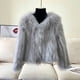thumbnail image 4 of Chaquetas para mujer Damas Casual Trendy Color sólido Faux Plush Warm Jacket Coat Odeerbi ODB-3, 4 of 5