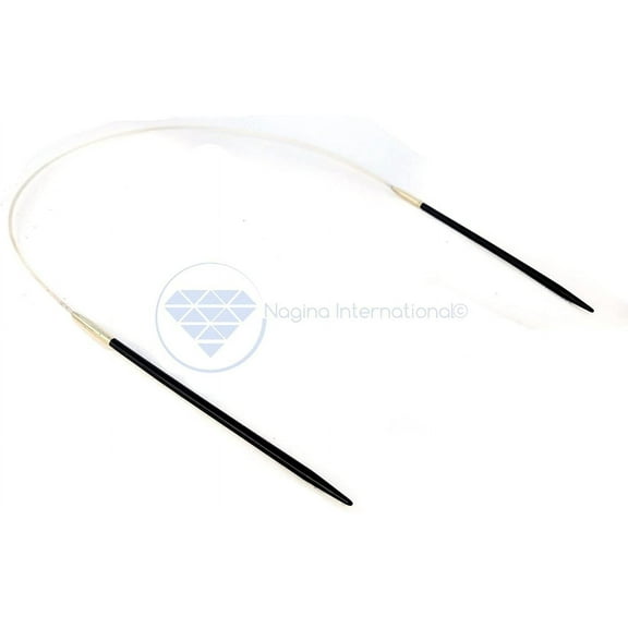Single Point Brass Cap Circular Knitting Needles - (12 mm)