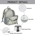 thumbnail image 3 of Nature-Inspired Floral Backpack - Spine-Friendly & Adjustable for School, 3 of 4