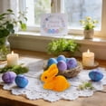 thumbnail image 2 of 1 Pcs Easter Egg Fillers Bunny Toys,Mini Easter Bunny Figurine for Easter Basket Stuffers,Mini Flocked Easter Bunny Ornaments,Foam Bunny Figurines for Party Decorations,(H,2.63x2.36 in), 2 of 8
