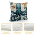 thumbnail image 4 of COMIO  Octopus Throw Pillow Cover  Pillowcase Square Cushion Cover Home Sofa Bedroom Decorative, 4 of 5