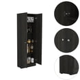 thumbnail image 2 of 5-shelf /black Storage Cabinet, 70.8" H X 23.6" W 11.8" D, Easy Assembly Mode, Manufactured Wood Two Door Cabinet In / Black - 70.8"h 23.6"w 11.8"d, 5 Shelves Included, 2 of 2