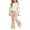 Khaki, variant on Cethrio Girls Outfit Sets 2 Piece, Spring Fall Printed Pullover Long Sleeve Girls' Clothing Sets Size 14 Beige