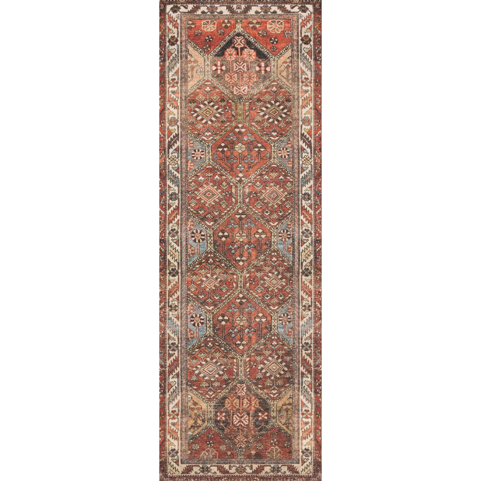 Loloi II Loren Collection LQ-16 Spice / Multi Oriental Area Rug 5'-0" x 7'-6"