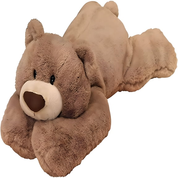 CYFW Weighted Stuffed Animal Bear, 11.8 Inch Soft Plush Throw Pillow for Kids and Adults, Portable Cuddle Toy for Bedroom, Travel, Nap, Sensory Comfort, Brown