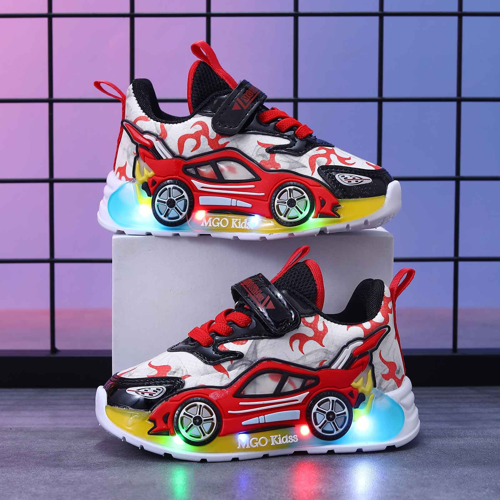 Light up Shoes Toddler Boys Flashing LED Tennis Sneakers Little Kids Luminous Walking Running Shoes