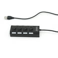 thumbnail image 4 of Concentrador USB de 4 puertos con interruptor independiente y divisor USB 2.0 (negro), 4 of 8