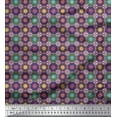 thumbnail image 1 of Soimoi Poly Georgette Fabric Floral Mandala Print Sewing Fabric Yard 52 Inch Wide, 1 of 3