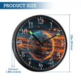 thumbnail image 3 of Voice Activated Clock with Glow Light 12 Inch Large Silent Wall Clock Battery Operated for Home Decor Digital Art Of The Earth, 3 of 8
