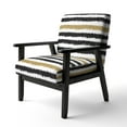 thumbnail image 2 of Designart "Black Striped Pattern" Upholstered Patterned Accent Chair and Arm Chair, 2 of 5