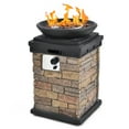 thumbnail image 4 of Patiojoy Outdoor 40, 000BTU Propane Fire bowl Column Fire Pit Heater w/PVC cover & Lava Rocks, 4 of 6