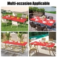thumbnail image 6 of decorUhome Fitted Vinyl Tablecloth Rectangular 30"×48"in(90"×136"cm), Waterproof Wipeable PVC Table Cover, Moroccan, Red, For Indoor or Outdoor, 6 of 8