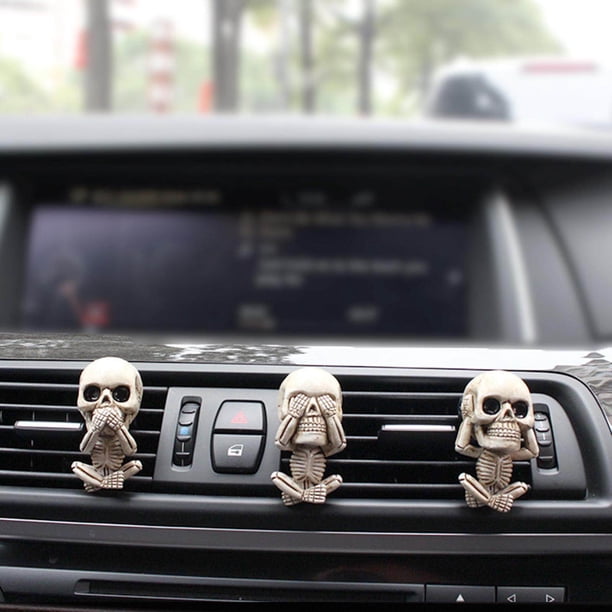 Car Air Vent Mount Resin Decor Skull Skull Statue Ornaments