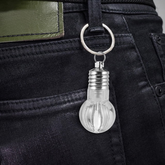 Nestingho 10Ud Colgante Llavero Creativo LED Bombilla Transparente Para Uso Diario