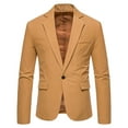 thumbnail image 2 of Fznquz Dressy Mens Jackets Sale Winter Suit Blazer Yellow Sport Coat One Button Mens Coats Under $5 XL, 2 of 9