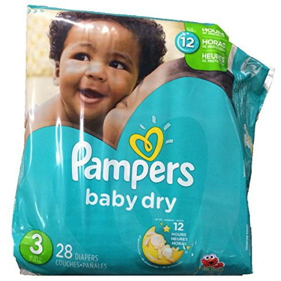 Pampers Baby Dry Diapers, Size 3, 28 Count