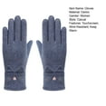 thumbnail image 7 of Womens Winter Suede Gloves With Touch Screen Texting Finger Wool Lined Windproof Warm Fashion Dress Gloves, 7 of 7