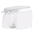 thumbnail image 5 of Lycaql Speedo Swimsuit Men Men's Short Drawstring Swim Shorts With Zippered Back Pockets(White,3XL), 5 of 5
