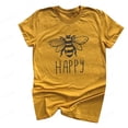 thumbnail image 4 of Bee Print Casual Ladies manga corta T Tops Spot Irfora Negro S, 4 of 4