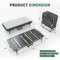 thumbnail image 2 of Folding Guest Bed with Memory Foam Mattress, Twin Size 75x38 Inch, Durable Steel Frame with 300lb Capacity, Portable Rollaway Bed for Adults, Space-Saving Foldable Design with Silent Wheels, 2 of 8