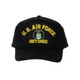 thumbnail image 2 of Men's Retired Series U.S. Military Veteran Unstructured Snapback Baseball Hat US Airforce Black, 2 of 4