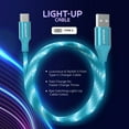 thumbnail image 4 of Liquipel Powertek USB-A to USB-C Light-Up Cable - Blue, 4 of 7