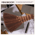 thumbnail image 3 of Small Whisk Broom for Home Use Mini Desktop Dust Duster with Palm Fiber and Wood Multifunctional Compact Design 7 inch, 3 of 8