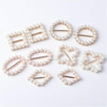 thumbnail image 4 of 10 Pieces Assorted Size & Shapes Pearl Metal Ribbon Buckle Sliders For Invitation Hair Bow Center Bridal Dress Decoration Acces, 4 of 8