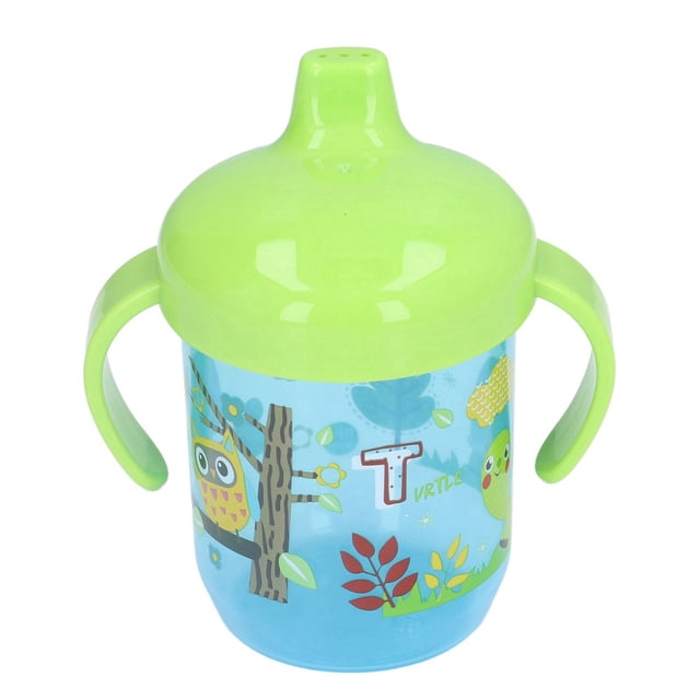 Vaso para sorbos con dibujos animados, vaso para sorbos para bebés, vaso de entrenamiento portátil a prueba de derrames, vaso para sorbos para bebés, rendimiento sólido