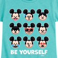 thumbnail image 3 of Disney Emoji - Mickey Be Yourself - Toddler And Youth Girls Short Sleeve Graphic T-Shirt, 3 of 5