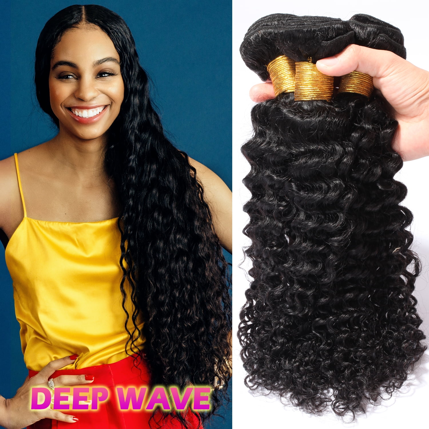 8A Malaysian 3 Bundle Set Sea Wave Virgin Human Hair Extension – eHair  Outlet