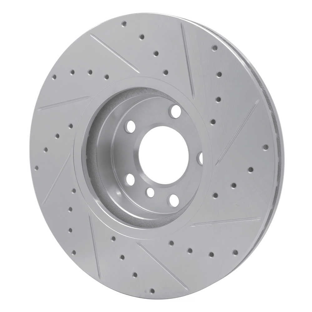 Dynamic Friction Company 631-31142L DFC Brake Rotor - Drilled And Slotted - Silver