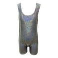 thumbnail image 4 of Girls Sequin Tank Bodysuit With Shorts Sleeveless Leotard Dance Gymnastics Performance Stretch Fit Activewear Clothes, 4 of 4