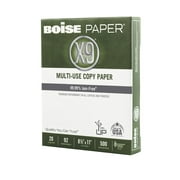 BOISE X-9 Multi-Use Copy Paper, 8.5 x 11 Letter, 92 Bright, 20 lb., 10 Ream Carton (5,000 Sheets)