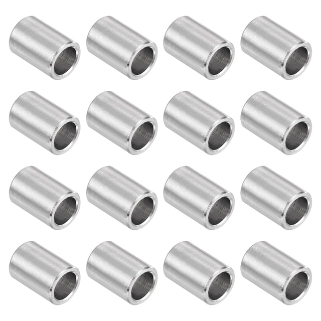 16 Pcs Entretoises en Acier Inoxydable 304 3/8 Pouces OD x 9/32 Pouces ID x 9/16 Pouces Longueur(10x7x14mm) Vis Support de Bague Finition Simple Non Filetée Entretoises Rondes en Métal pour Vis M7 Boulons et Tiges