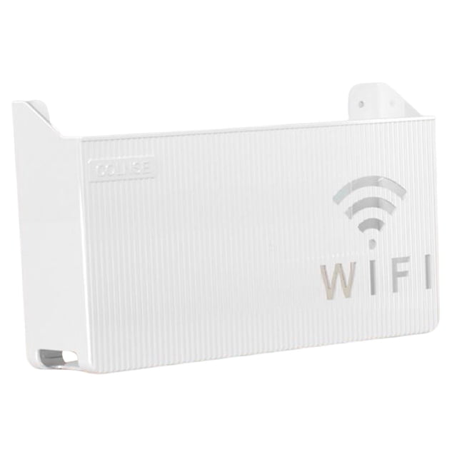 veasfak Router Shelf Wall Hanging Easy to Install Simple Organizer Cable Bracket Storage New White