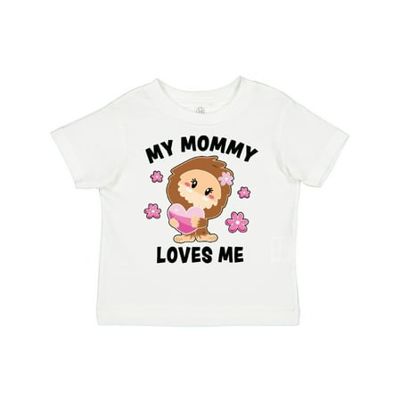 

Inktastic My Mommy Loves Me with Bigfoot Gift Toddler Toddler Girl T-Shirt
