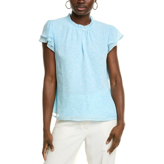 CeCe womens Blouse, m, Blue