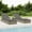 Gray, variant on vidaXL Sunbed with Cushion Outdoor Patio Daybed Wicker Furniture Poly Rattan