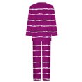 thumbnail image 5 of ChaoHeng Sweatsuit Sets for Women 2 Piece Lounge Set Loose,Women's Casual Printed Long Sleeved Round Neck Top With Pants Set,Purple,XL, 5 of 5