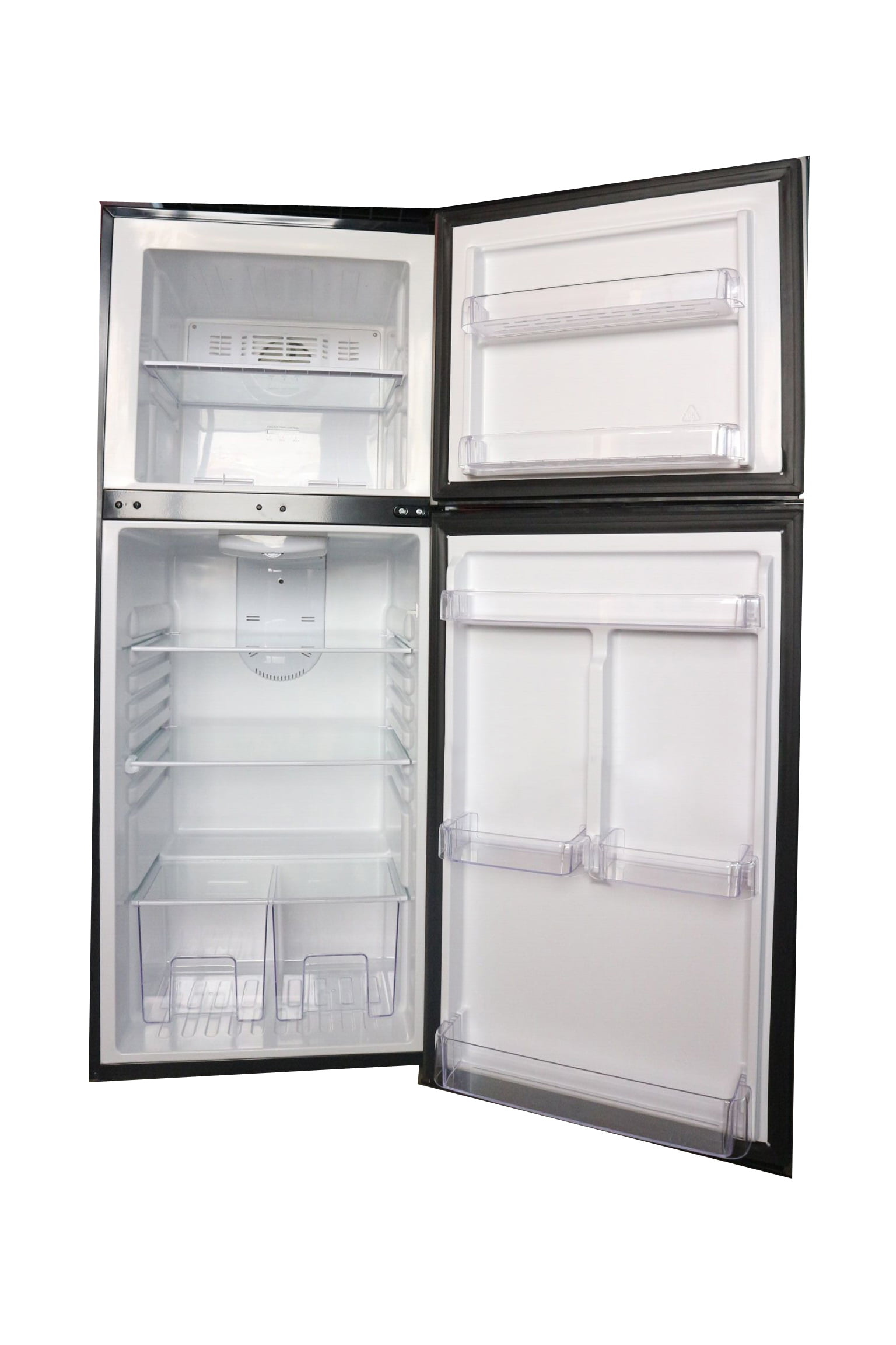 RCA RFR1207 Top Freezer Apartment Size Refrigerator Silver 12 cu ft Stainless 