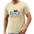 thumbnail image 5 of Fjofpr Shirts Men Cotton Mens Shirts under $5.00 Men's Independence Day Printed Short Sleeved T-shirt, 5 of 5