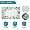 thumbnail image 6 of Sage Green Eucalyptus Placemats Set of 4, Spring Summer Pastoral Leaves Placemats for Dining Table, Place Mats for Kitchen Tabletop, Waterproof Wipeable Dining Table Mats Set, 6 of 9