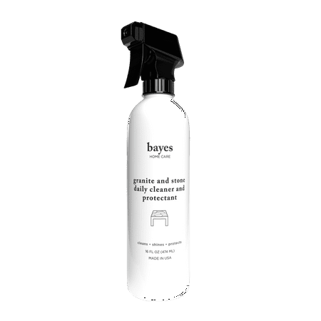 Bayes Granite and Stone Daily Cleaner and Protectant - Cleans, Shines, and Protects - For Granite, Quartz, Marble, Tile, and Natural Stone Surfaces - 16 oz